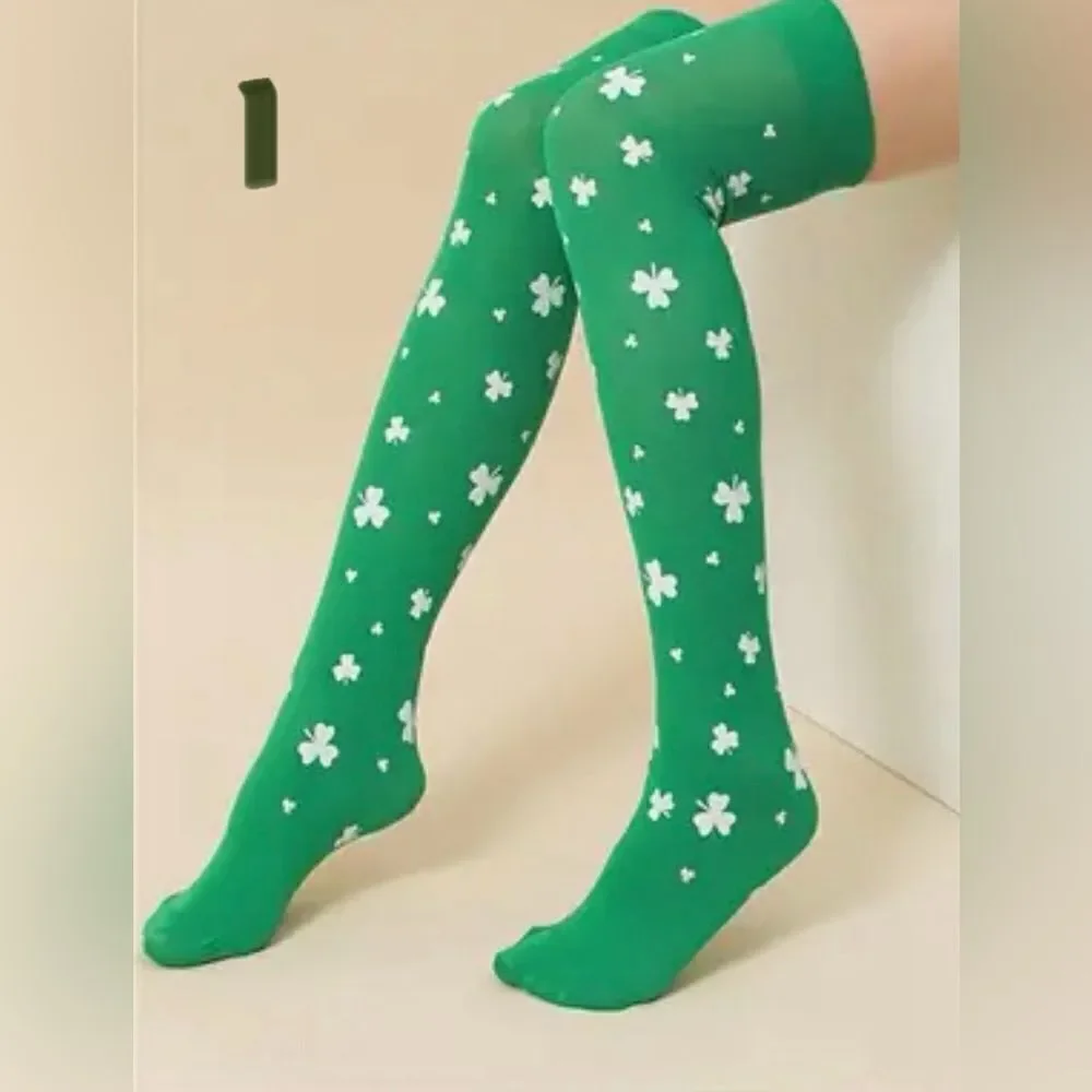OVER‎ THE KNEE SHAMROCK SOCKS